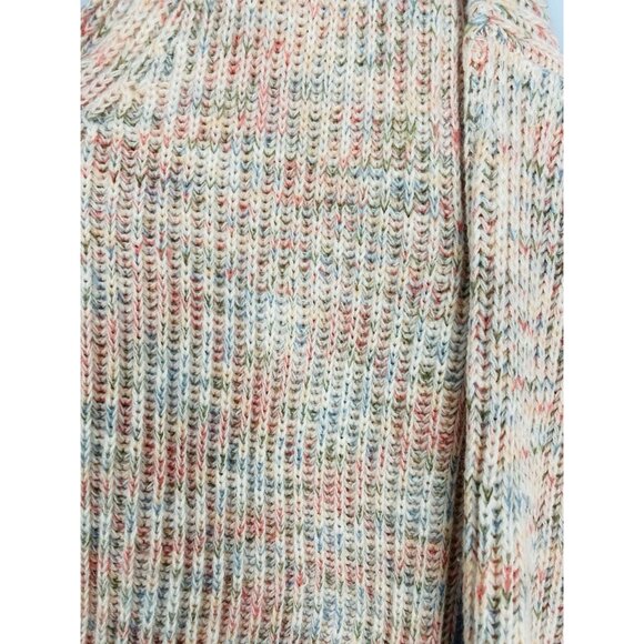 American Rag Cie Womens Size XS V-Neck Twist Back Pullover Sweater Pink Marled - Picture 5 of 7